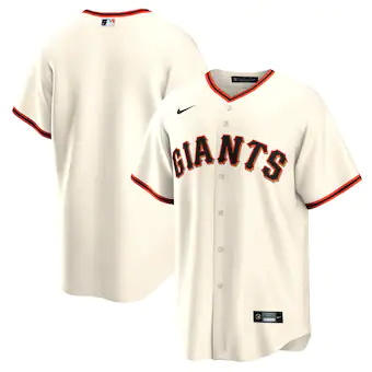 mens nike cream san francisco giants home blank replica jer